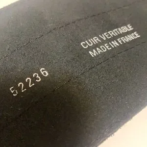 CUIR VERITABLE 35”. MADE IN FRANCE  BLACK LEA.BELT CUIR VERITABLE | Accessories | Cuir Veritable 35 Made In  main image 4